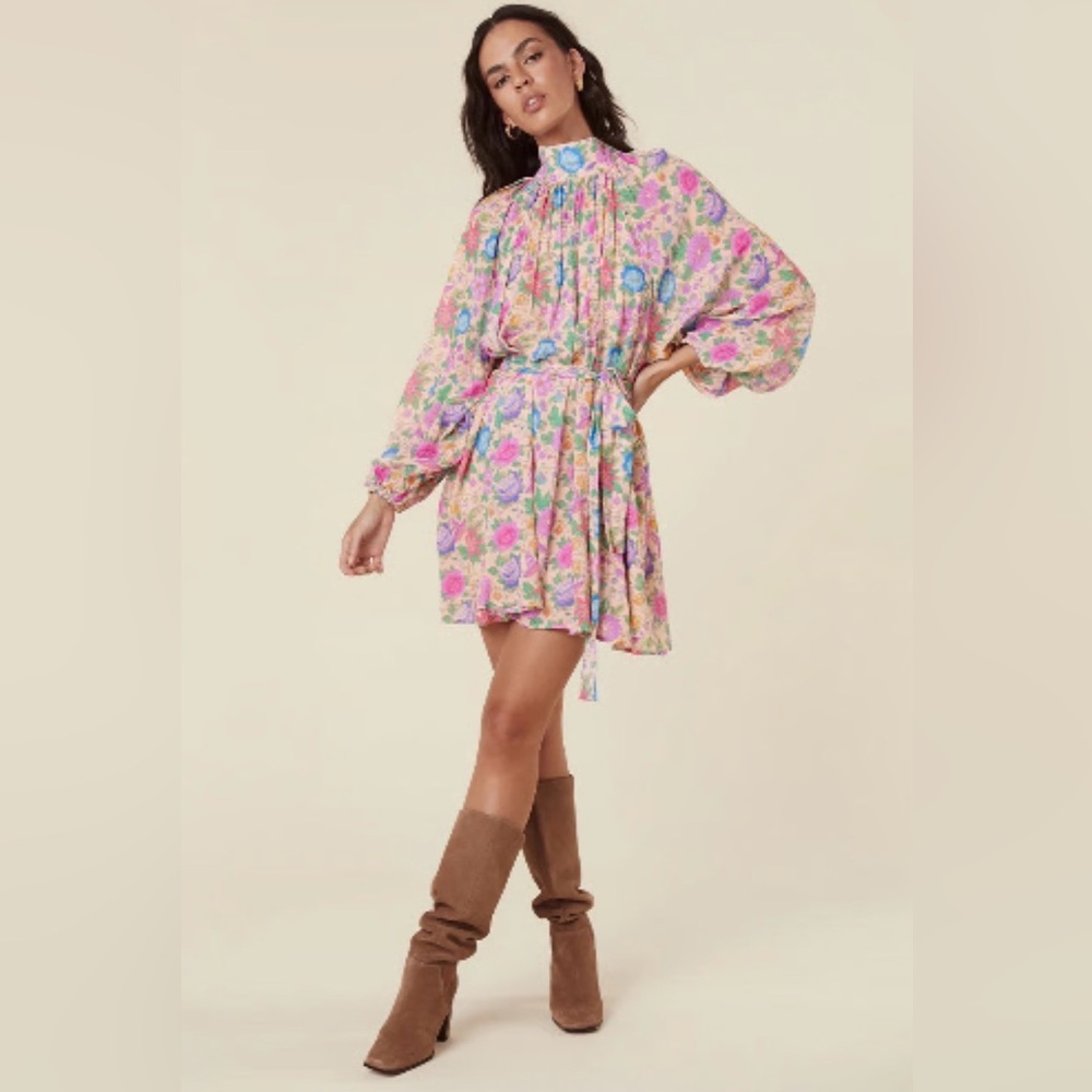 Spell Mossy Dress Spring Garden Print Size S